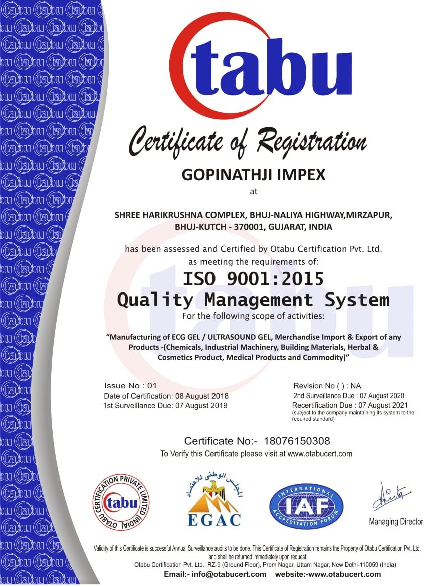 ISO Certificate